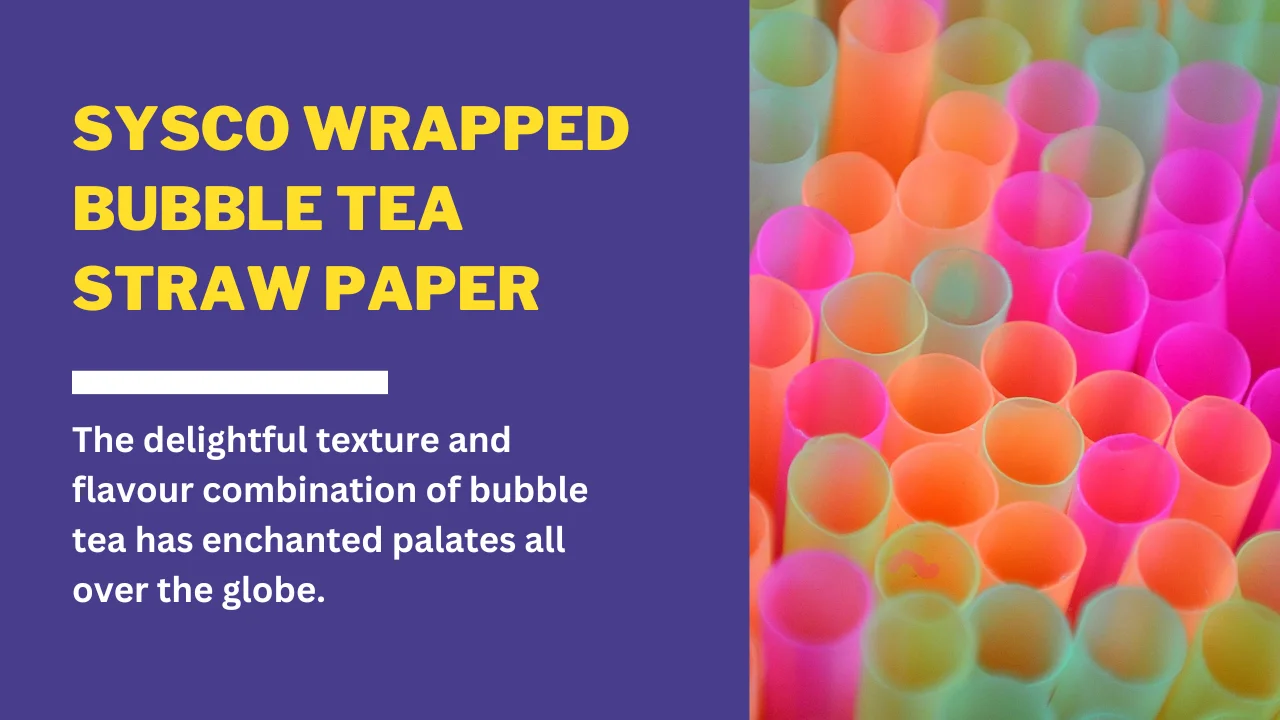 Sysco Wrapped Bubble Tea Straw Paper